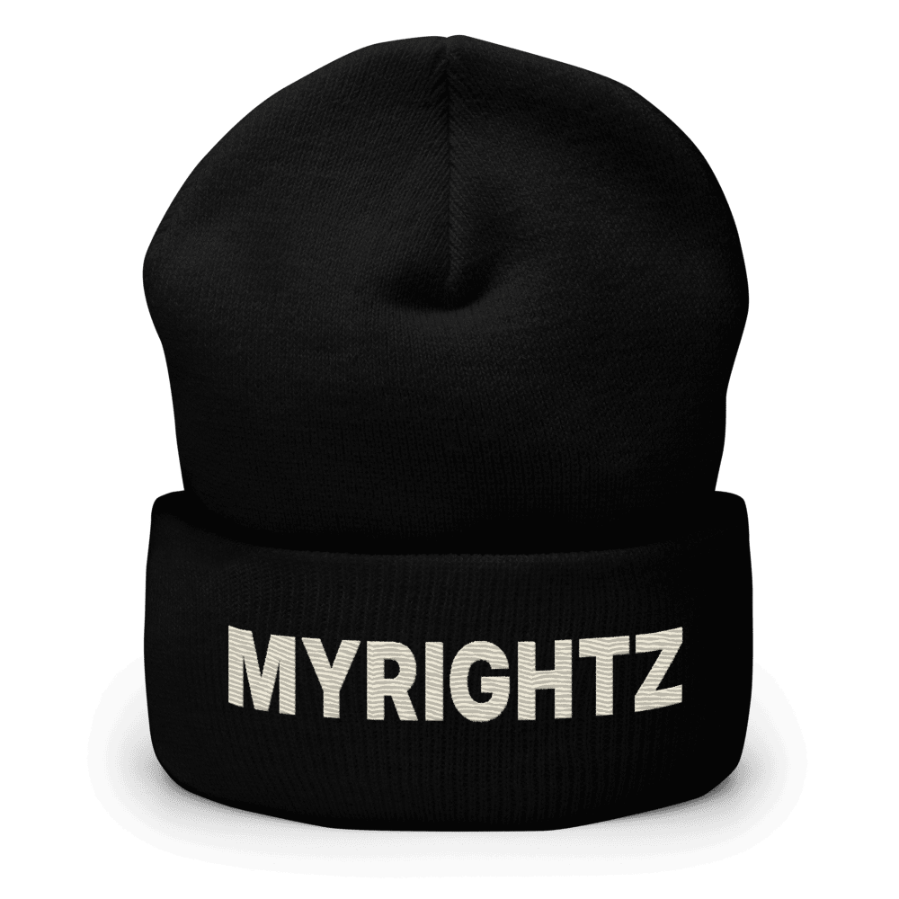 MyRightz Text Cuffed Beanie