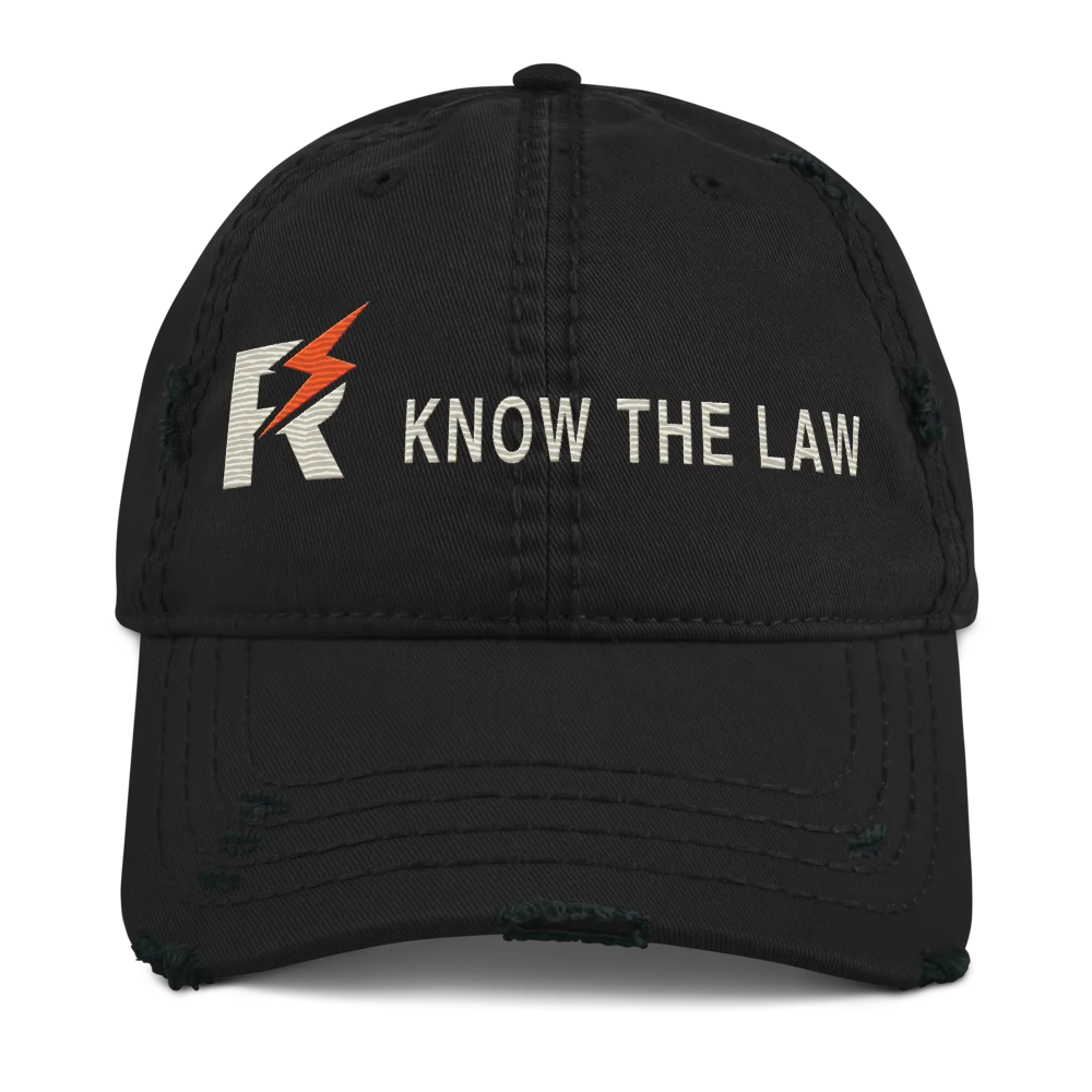 Know The Law Distressed Dad Hat