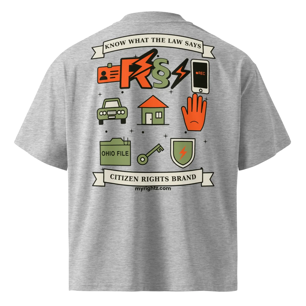 Know The Law organic oversized high neck t-shirt