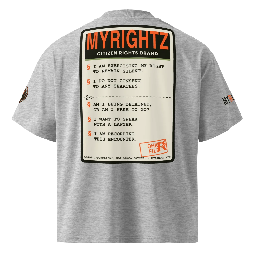 Ohio File organic oversized high neck t-shirt, Heather Grey, picture 2 of 8