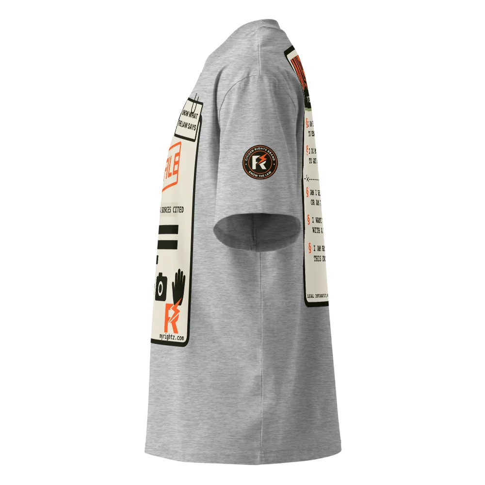 Ohio File organic oversized high neck t-shirt, Heather Grey, picture 7 of 8
