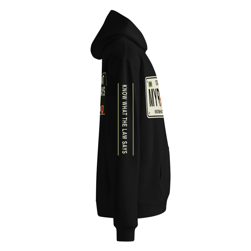 State One oversized hoodie, Black, picture 3 of 8
