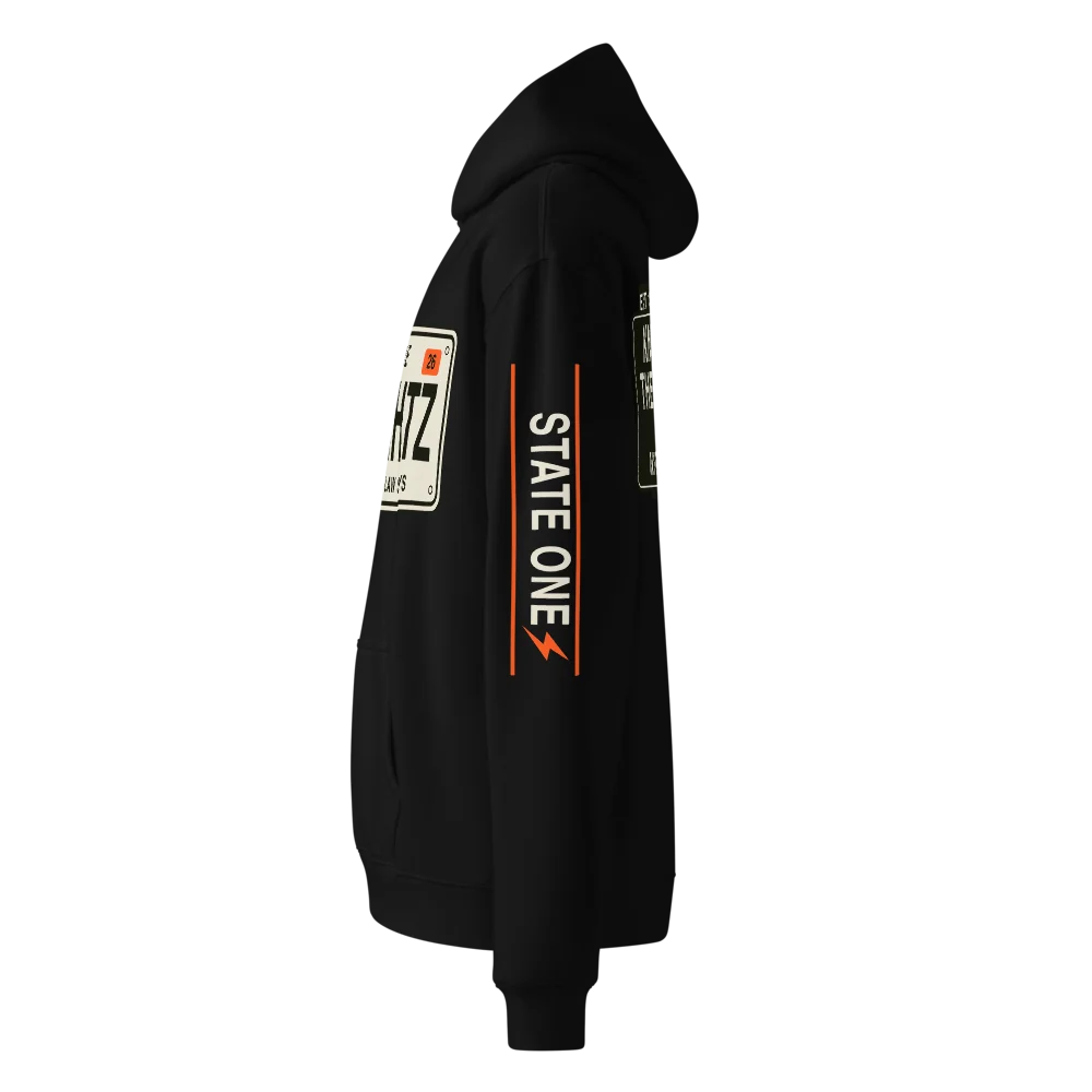 State One oversized hoodie, Black, picture 4 of 8