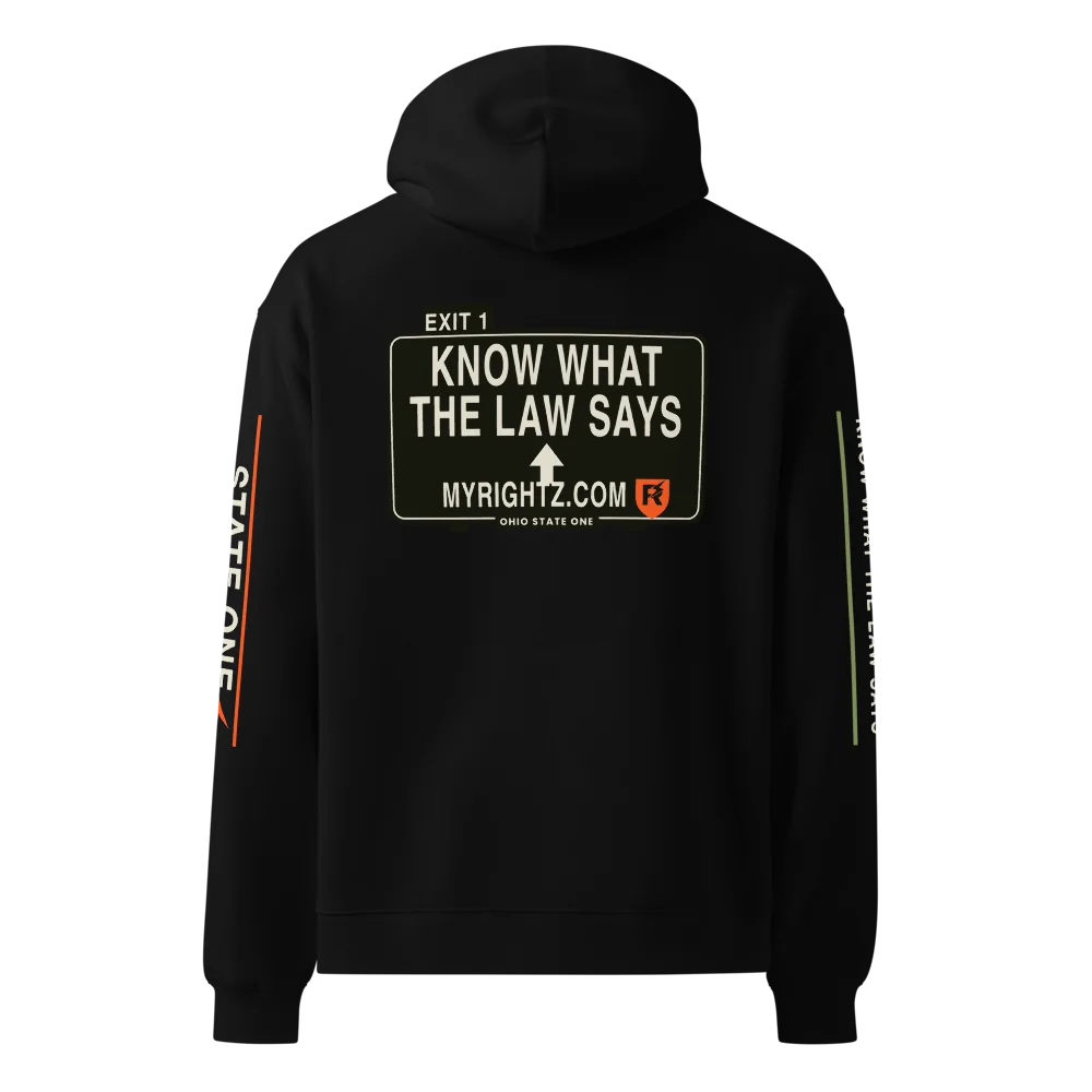 State One oversized hoodie, Black, picture 6 of 8