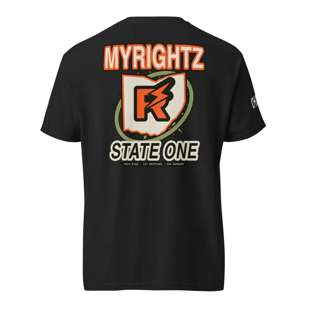 Ohio State One garment-dyed heavyweight t-shirt, Black, picture 8 of 8
