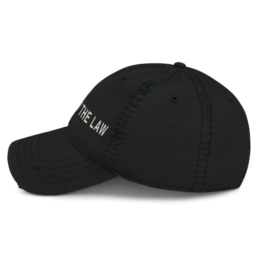 Know The Law Distressed Dad Hat, Black, picture 4 of 4