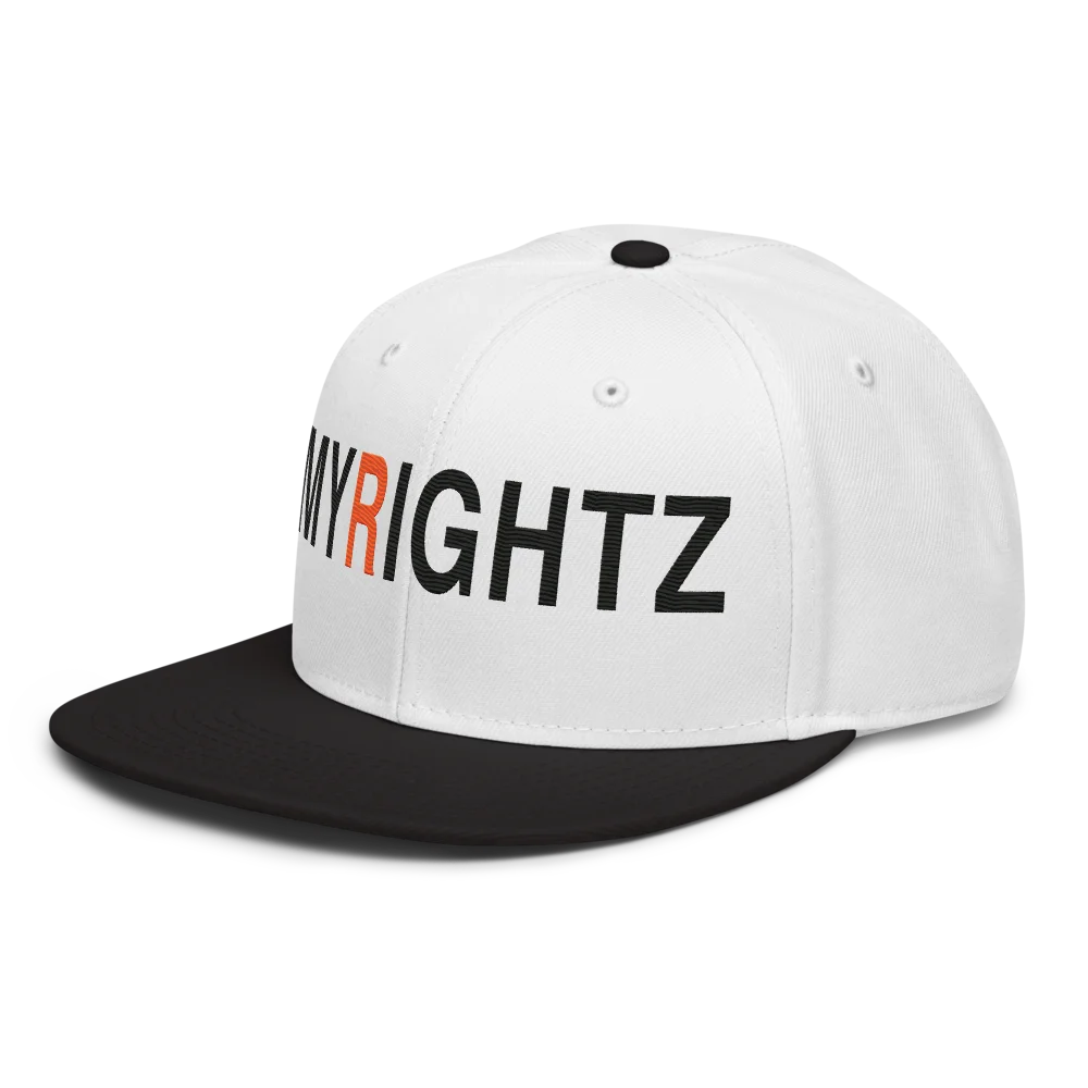 MyRightz Logo Snapback Hat, Black / White / White, picture 3 of 6