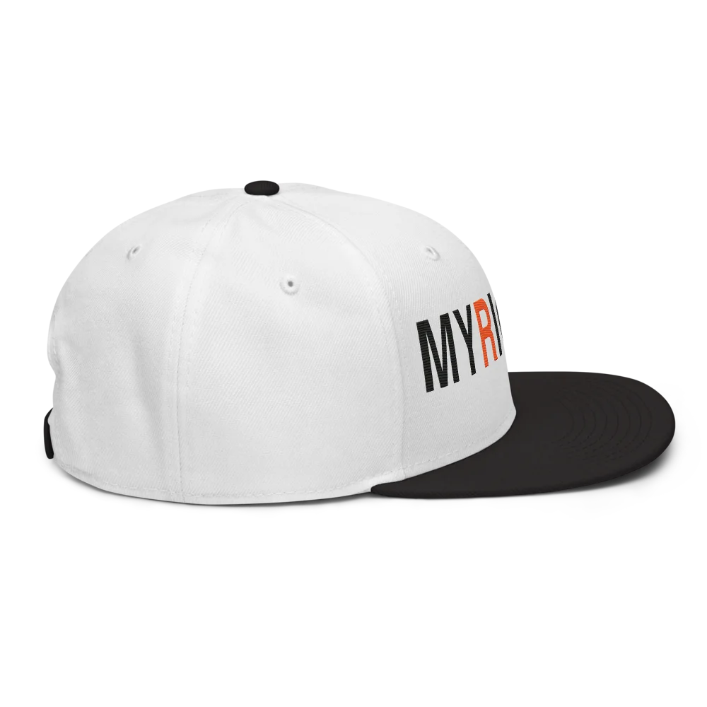 MyRightz Logo Snapback Hat, Black / White / White, picture 6 of 6