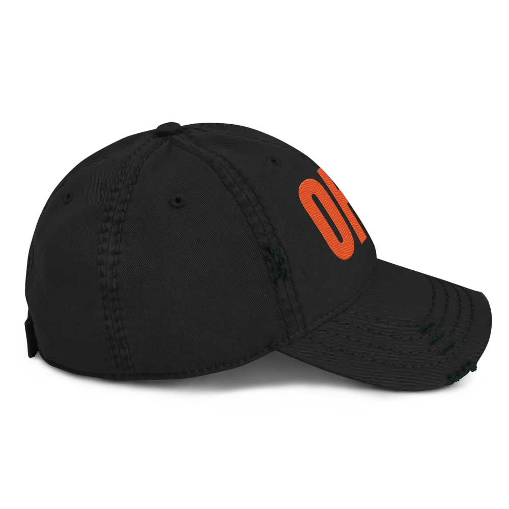 OHIO Distressed Dad Hat, Black, picture 3 of 4