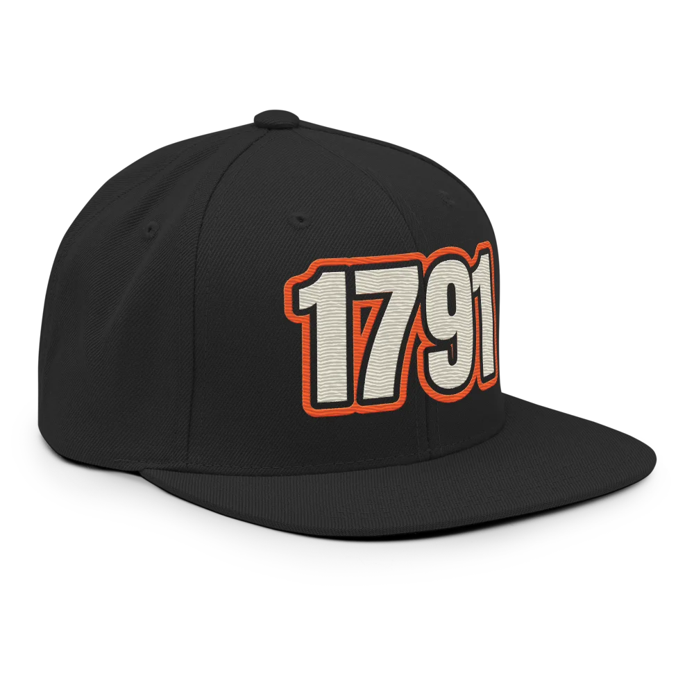1791 Snapback Hat, Black, picture 5 of 6