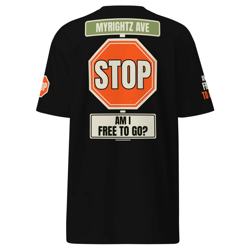 STOP Men’s premium heavyweight tee, Black, picture 4 of 8