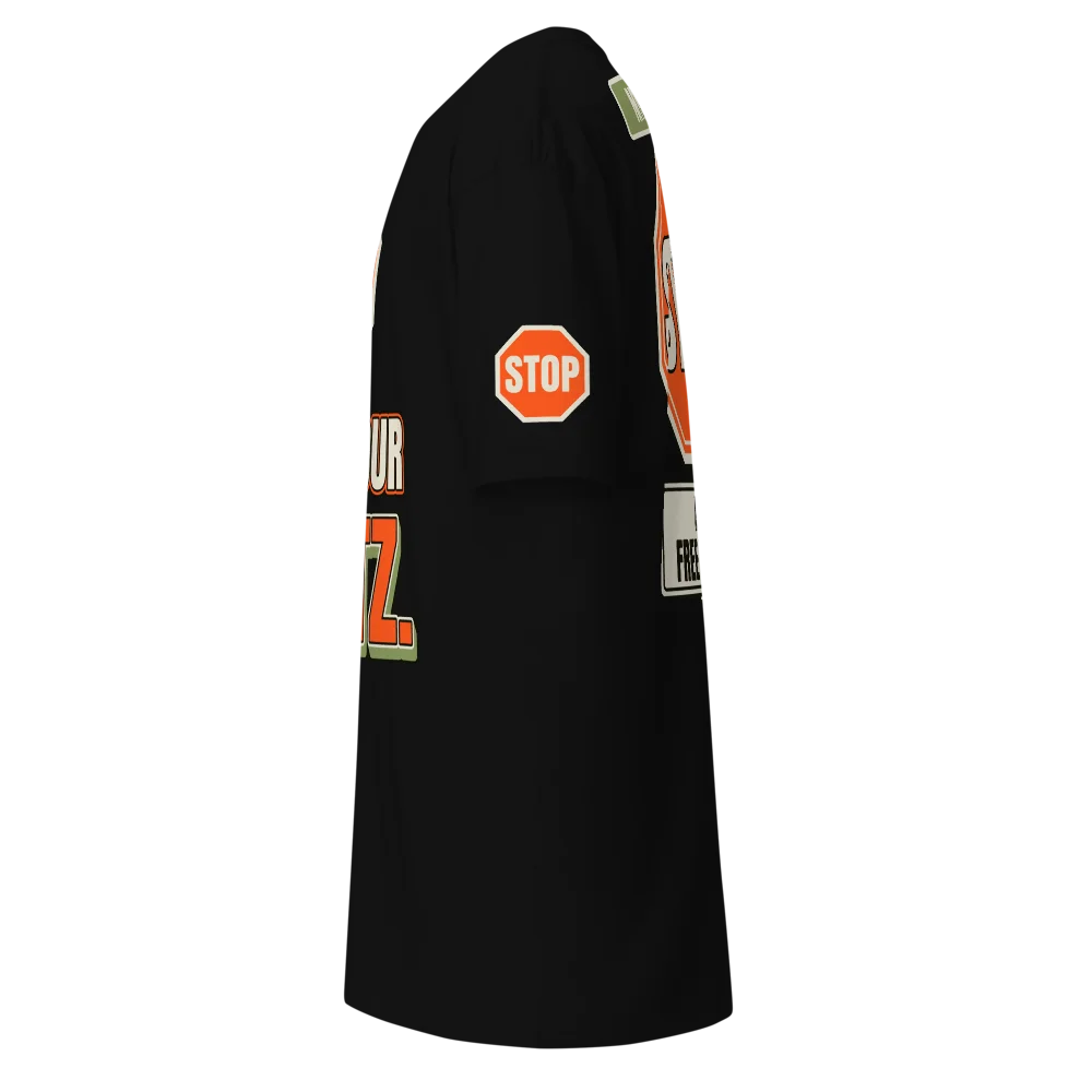 STOP Men’s premium heavyweight tee, Black, picture 6 of 8