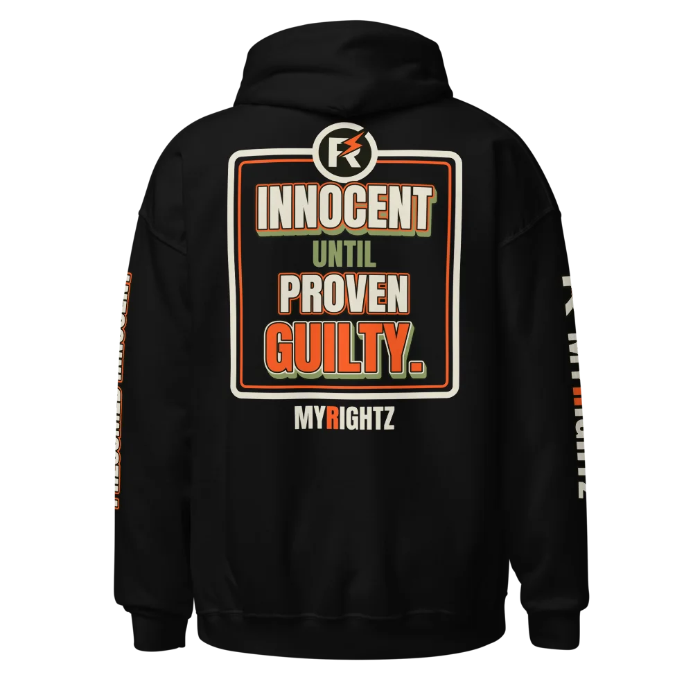 Presumed Innocent Hoodie, Black, picture 6 of 8