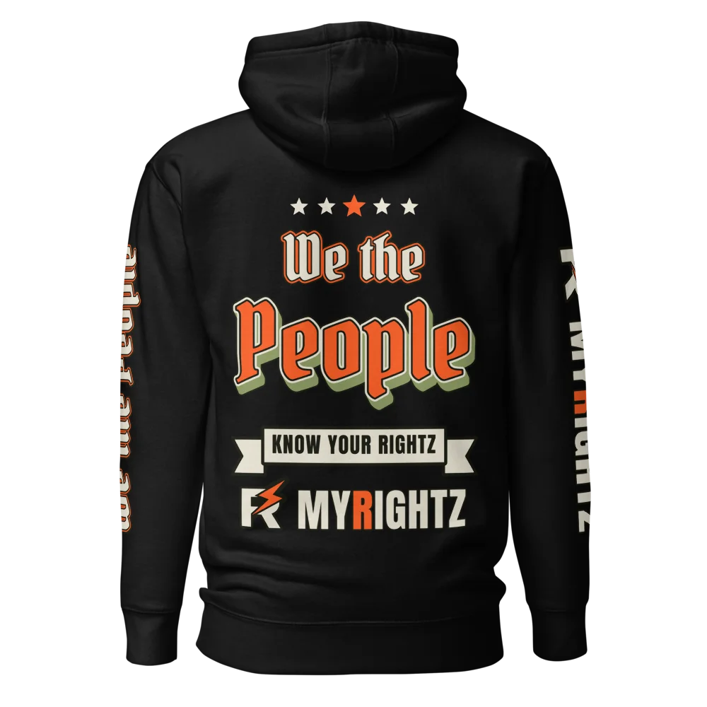 We The People Hoodie, Black, picture 4 of 8