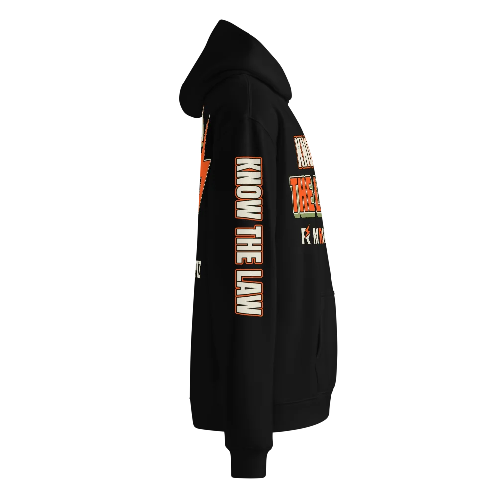 Know The Law oversized hoodie, Black, picture 7 of 8