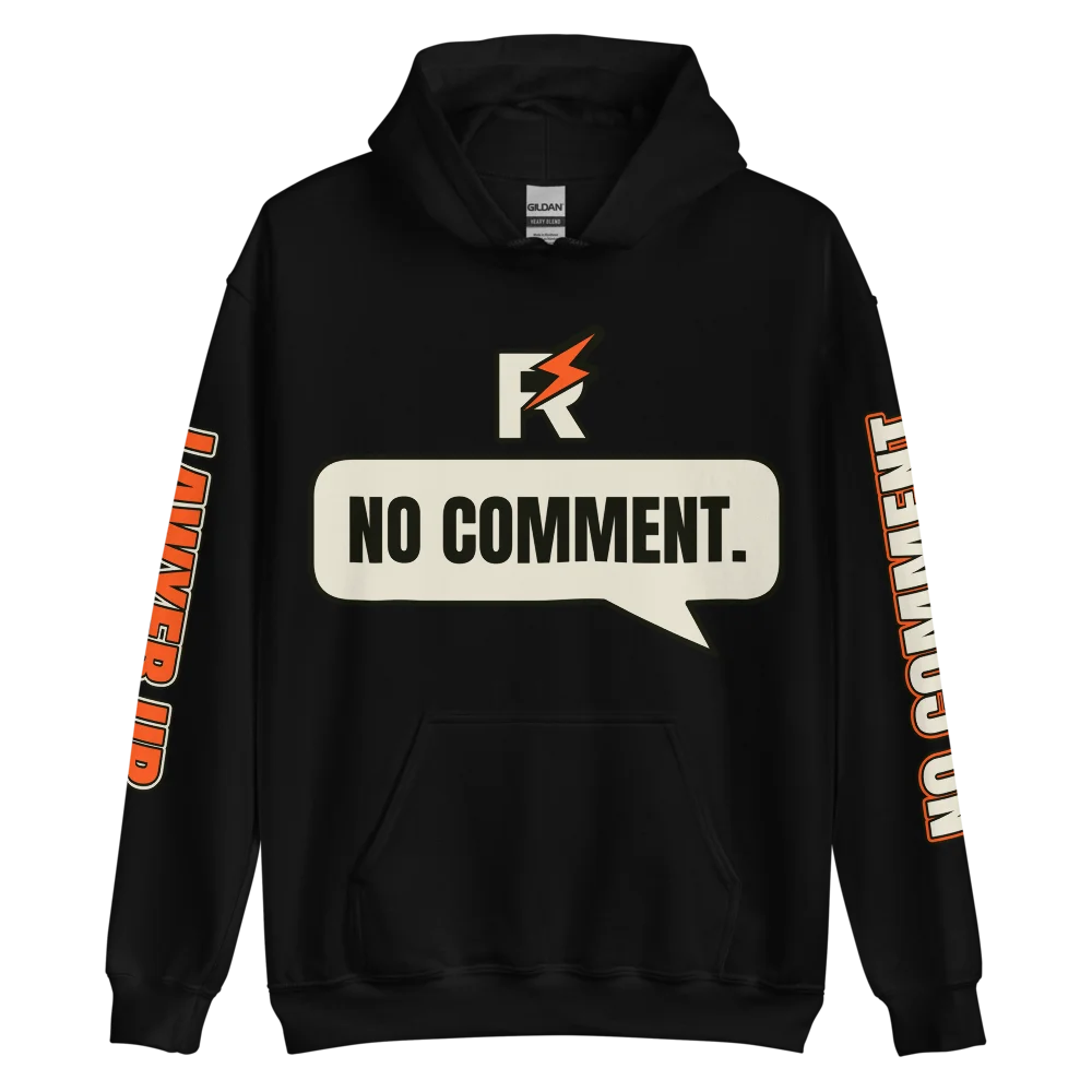 No Comment Hoodie, Black, picture 7 of 8